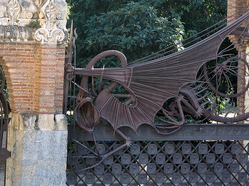 Entrance to the Pabellons de la Finca Güell