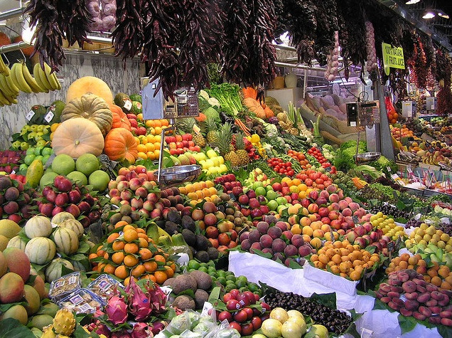 Fruit and Veg stand in the market