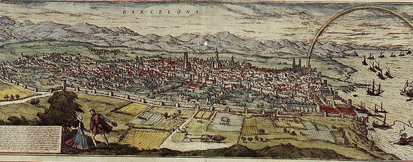 Georg Braun, Barcelona in 1572 Georg Braun, Barcelona in 1572
