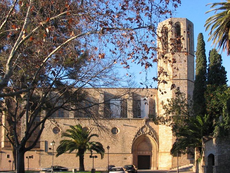 Cloister and church of Santa Maria de Pedralbes in Barcelona