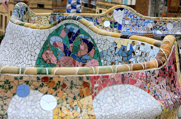 Jujol's bench in the Park Güell