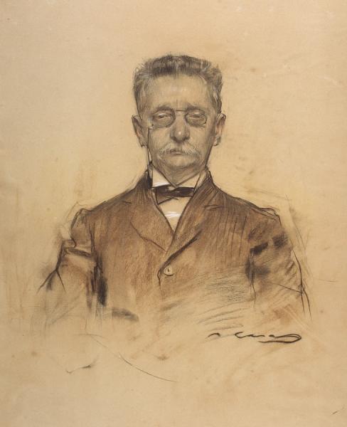 Ramon Casas, Portrait of Domènech i Montaner