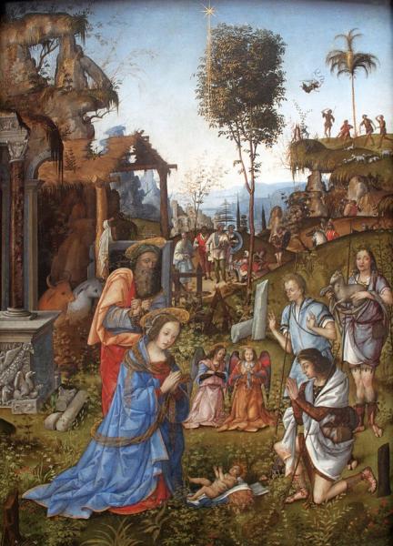 Adoration of the Shepherds, by Aspertini