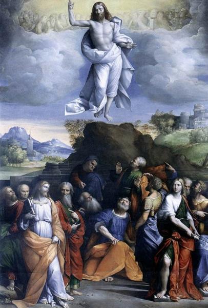 Ascension of Christ, by Il Garofalo