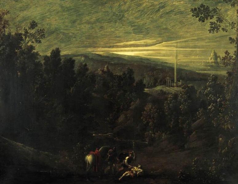 Landscape with the Good Samaritan, by Mastelletta