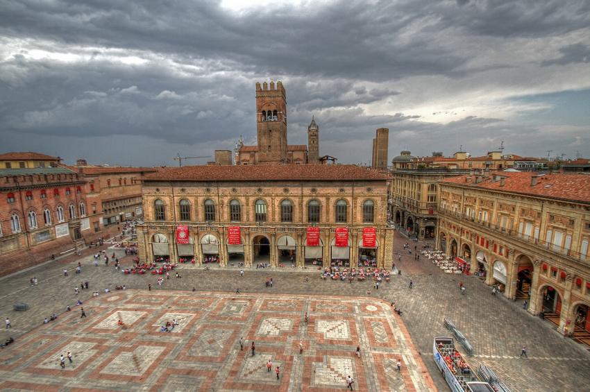 Looking down on the palazzo