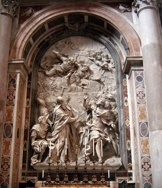 Algardi's Flight of Attila, in the Vatican Algardi's Flight of Attila, in the Vatican