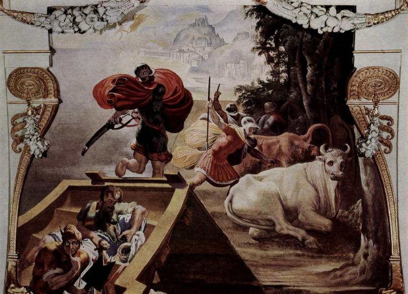 Detail of Tibaldi's ceiling frescos of Ulysses Detail of Tibaldi's ceiling frescos of Ulysses