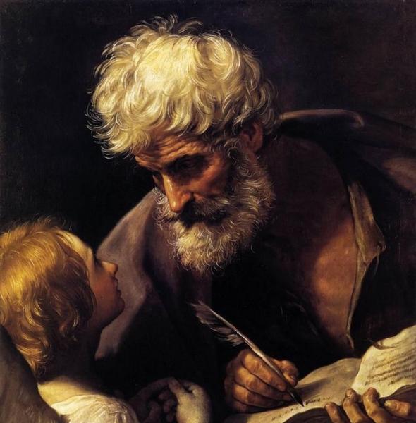 St Matthew and the Angel, by Guido Reni St Matthew and the Angel, by Guido Reni