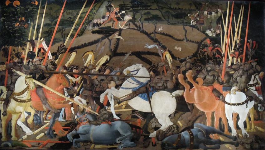 Battle of San Romano, in the Uffizi