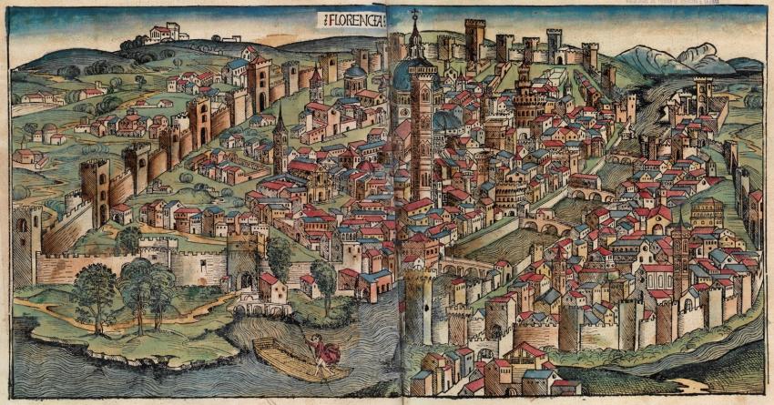 Florence, 1493 from Schedel's Nuremberg Chronicle Florence, 1493 from Schedel's Nuremberg Chronicle