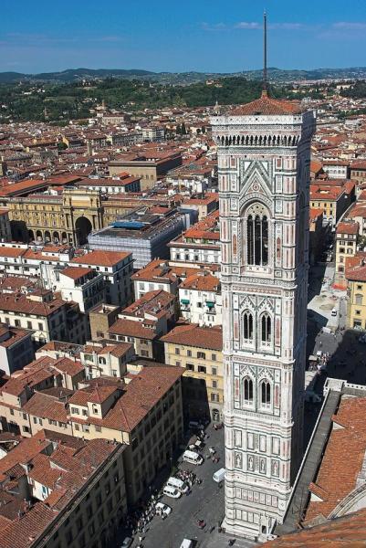 View of the Campanile from the Duomo View of the Campanile from the Duomo