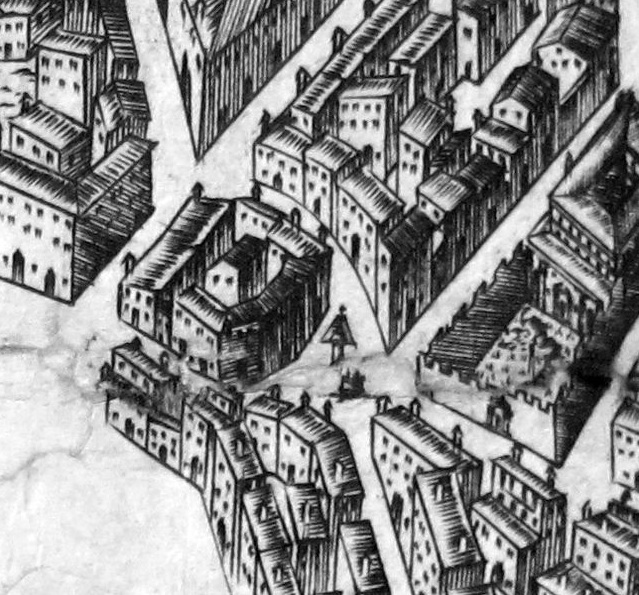 Detail from the Buonsignori plan Detail from the Buonsignori plan