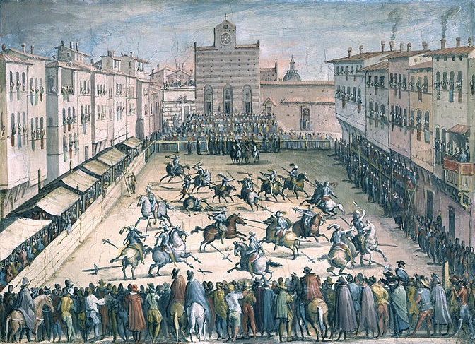 Joust in Piazza Santa Croce, Jan Van der Straet