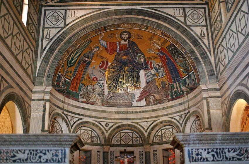 Mosaic in the apse Mosaic in the apse