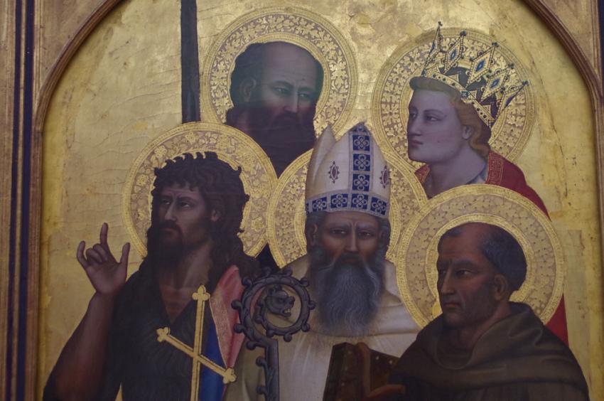 SS John the Baptist and others, by Nardo di Cione SS John the Baptist and others, by Nardo di Cione