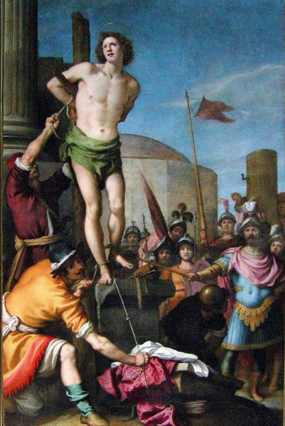 Martyrdom of St Sebastian, in San Lorenzo Martyrdom of St Sebastian, in San Lorenzo