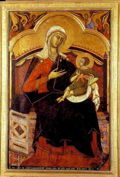 Enthroned Madonna, Guido da Siena Enthroned Madonna, Guido da Siena