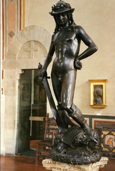 Donatello's David, in the Bargello Donatello's David, in the Bargello