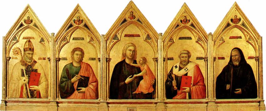 Giotto's Badia Polyptych, in the Uffizi Giotto's Badia Polyptych, in the Uffizi