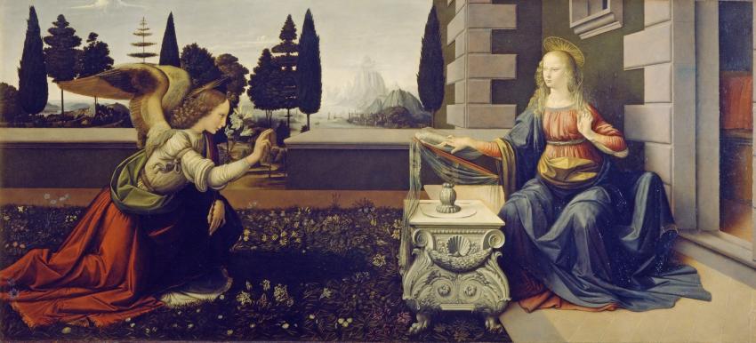 Leonardo da Vinci's Annunciation in the Uffizi