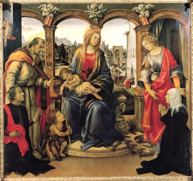 Lippi's Madonna, Child and Saints, in S. Spirito Lippi's Madonna, Child and Saints, in S. Spirito