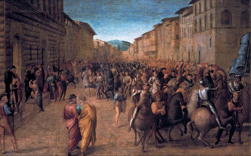 French troops enter Florence, Francesco Granacci French troops enter Florence, Francesco Granacci