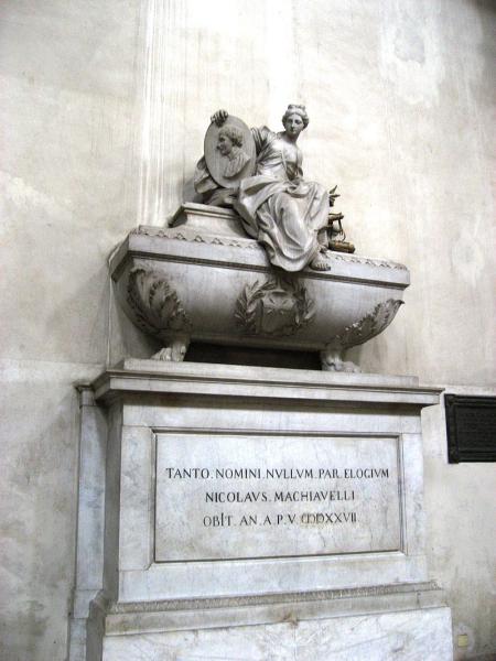 Machiavelli's tomb in Santa Croce Machiavelli's tomb in Santa Croce