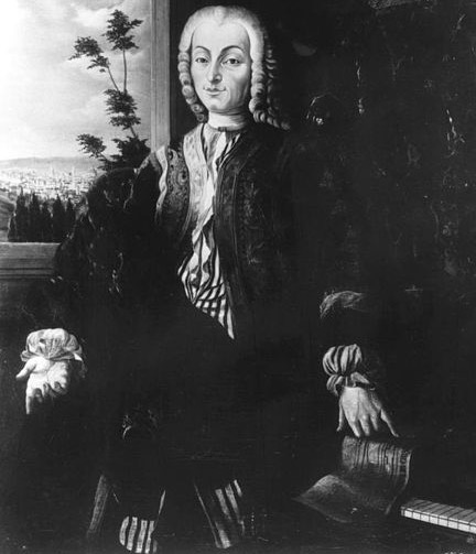 Cristofori and his piano, 1726