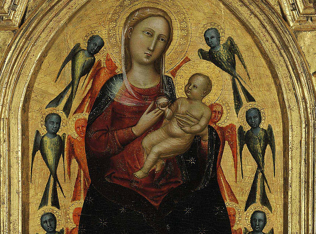 [ B ] Lorenzo di Bicci - The Madonna and Child in glory - Detail