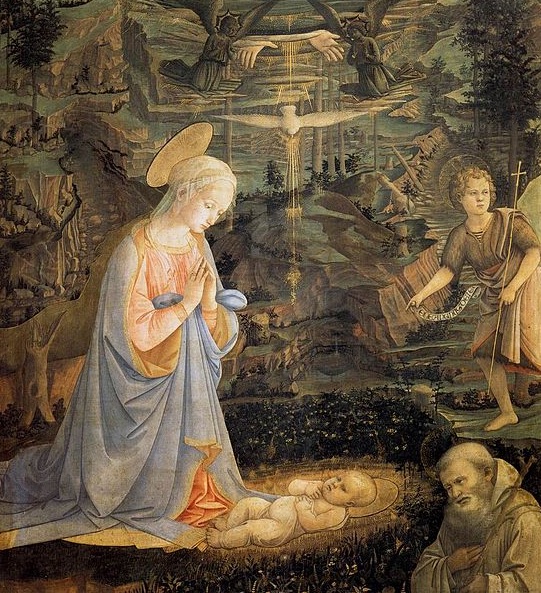Lippi's Adoration of the Child with Saints, Uffizi Lippi's Adoration of the Child with Saints, Uffizi