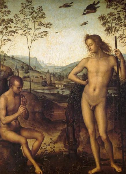 Apollo and Marsyas, by Perugino