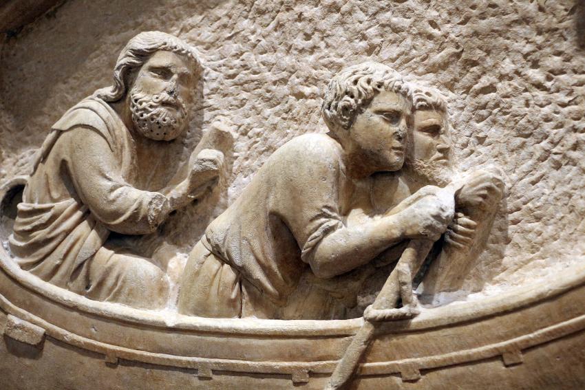 Navigation, relief on the Campanile Navigation, relief on the Campanile