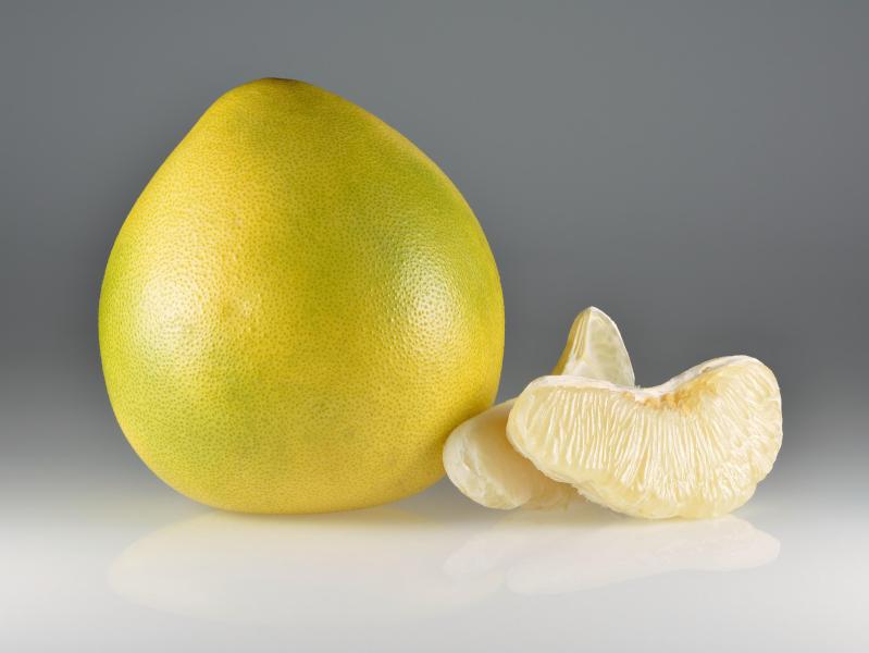 Pomelo fruit with segments