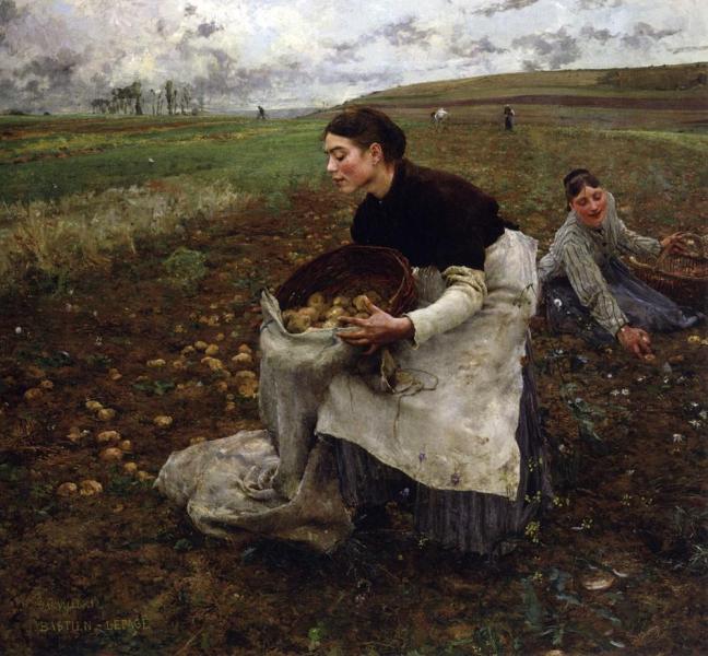Jules Bastien-Lepage, Saison d'Octobre: Recolte des pommes de terre, 1879. (National Gallery of Victoria)