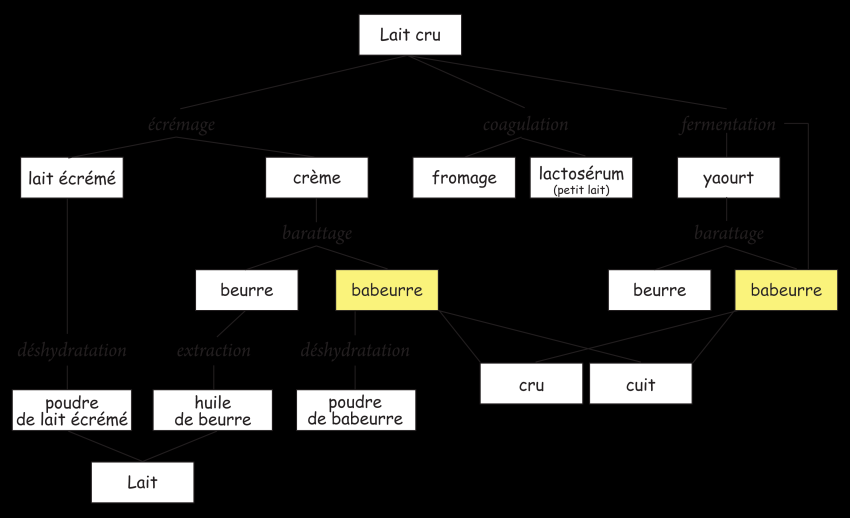 scheme of the production of buttermilk