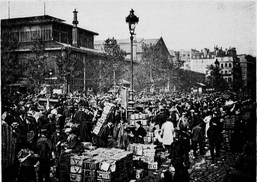 Halles de Paris vers 1900. Photographie de Ludovic-Georges Hamon, dit Hamon-Trémeur (1875-1942)