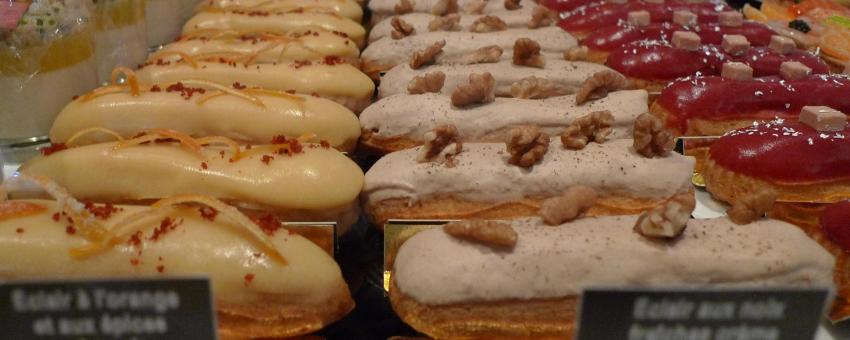 Eclairs at Fauchon in Paris.