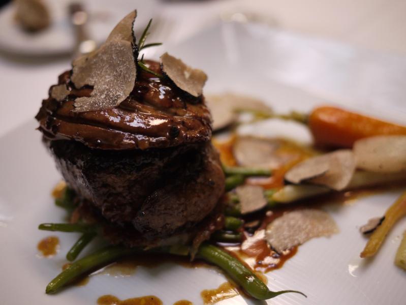 Tournedos Rossini with Truffle Madeira Sauce.