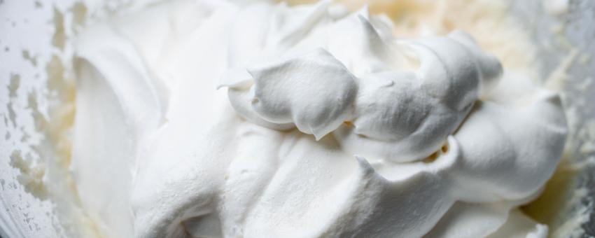 Close up of whipping cream