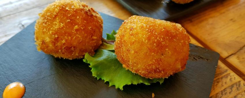 Croquetes a un restaurant del Tossalet, Xàbia.