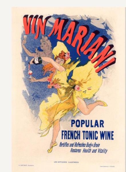 Mariani tonic Wine - lithography by Jules Cheret,