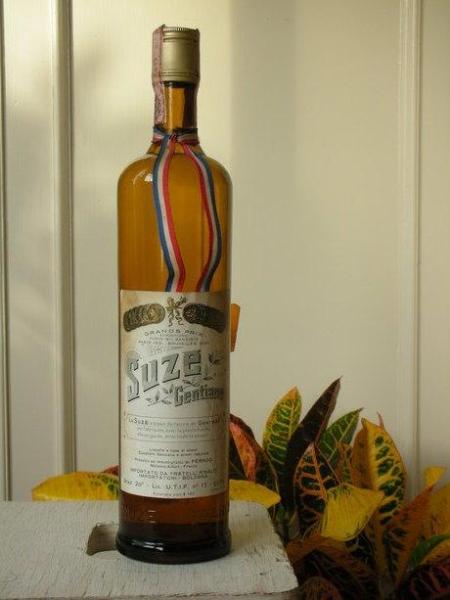 A bottle of Suze Gentiane