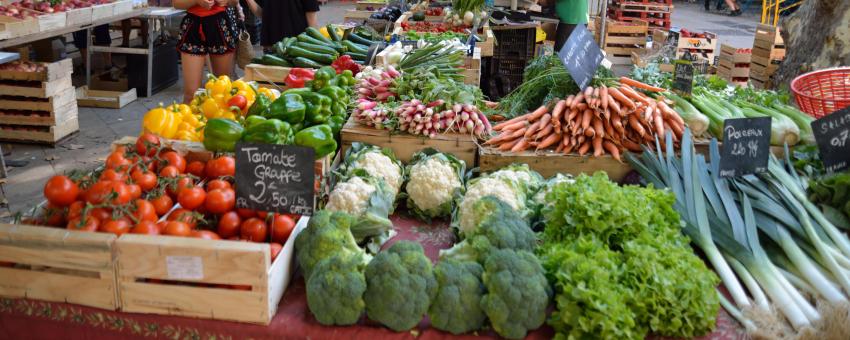 Food Market at Place Richelme in Aix-en-Provence