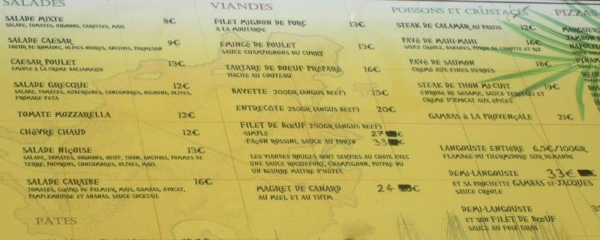 Marigot - French Restaurant Menu (2)