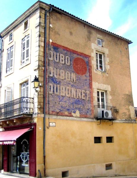 Dubonnet ad in Belvès, Dordogne, France.