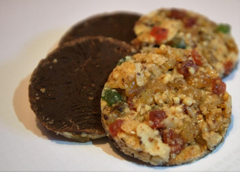 Des florentins - biscuits aux amandes, chocolat et fruits confits