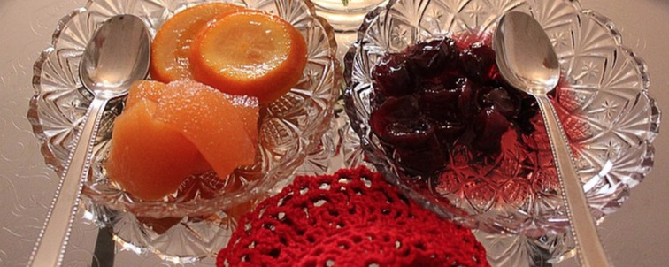 Quince and cherry spoon sweets