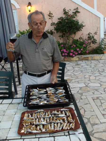 Dad and the stuffed sardines