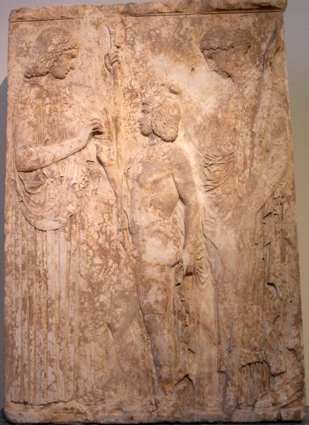 Demeter and Persephone celebrating the Eleusinian Mysteries.